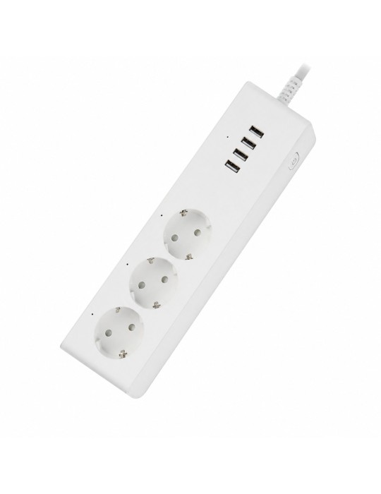 Atmoss Regleta inteligente WiFi con 3 tomas de 10 A y 4 USB ACLED-110