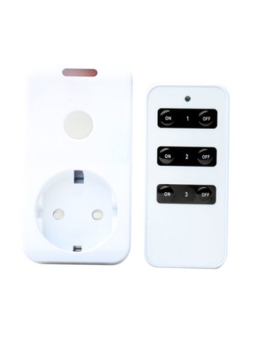 Atmoss Kit de control remoto con 1 emisor y 3 enchufes rece ACLED-308