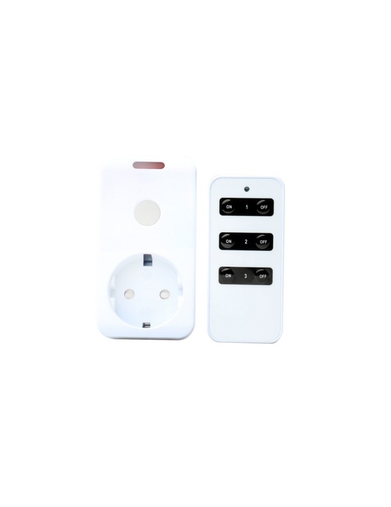 Atmoss Kit de control remoto con 1 emisor y 3 enchufes rece ACLED-308