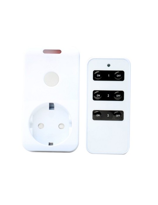 Atmoss Kit de control remoto con 1 emisor y 3 enchufes rece ACLED-308