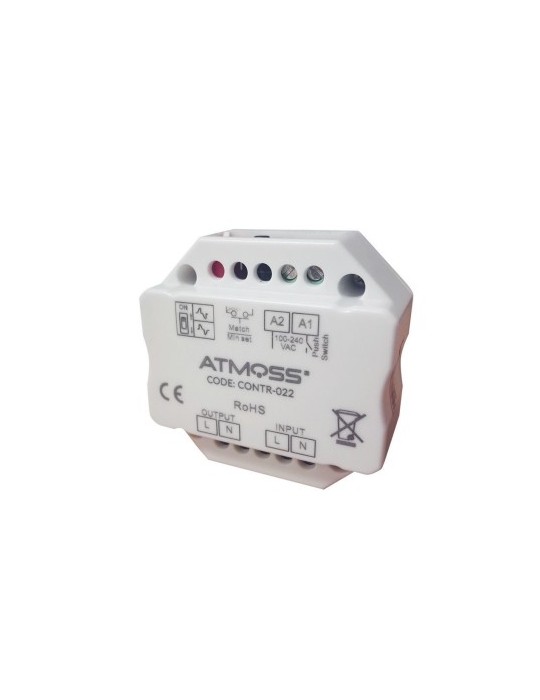 Atmoss Pastilla regulación LED por pulsador (TRIAC) con mem CONTR-022