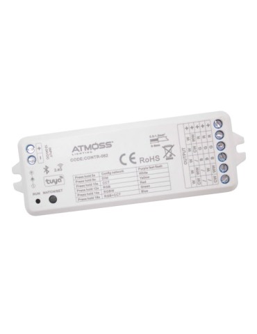 Atmoss Controlador Bluetooth 5 en 1 para tira LED RGB, RGBW CONTR-062