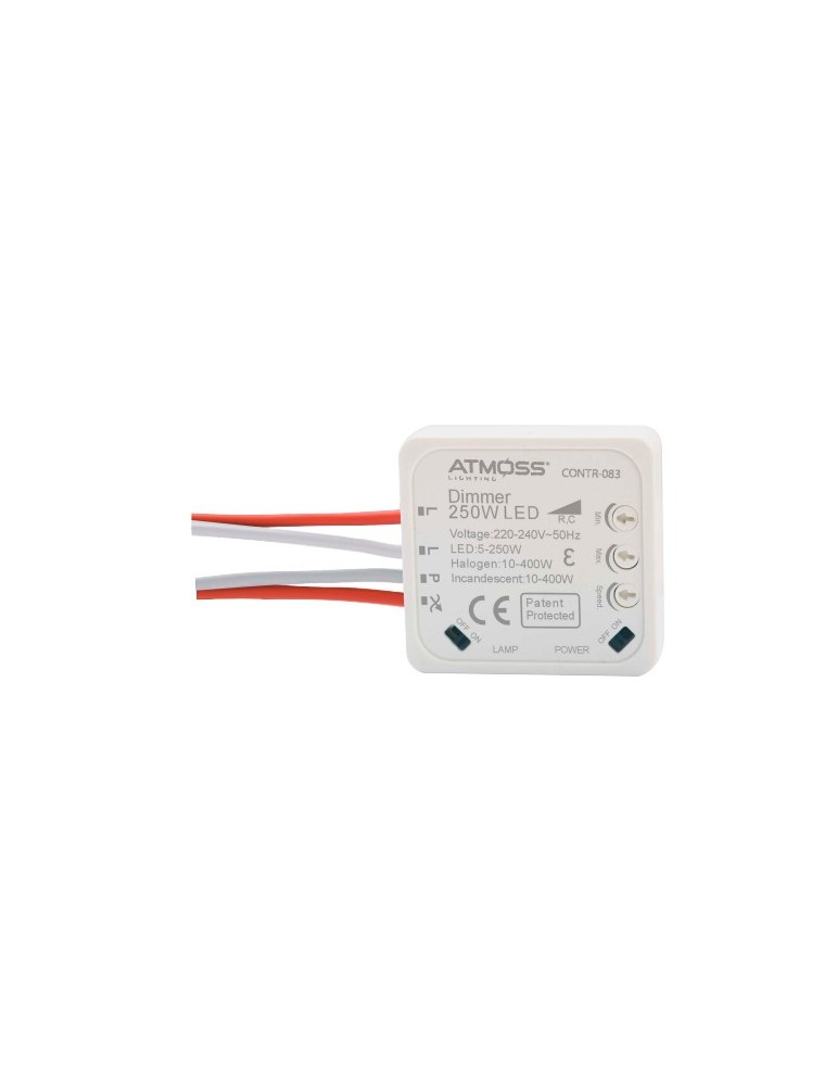 Atmoss Pastilla reguladora LED TRIAC sin neutro para pulsad CONTR-083