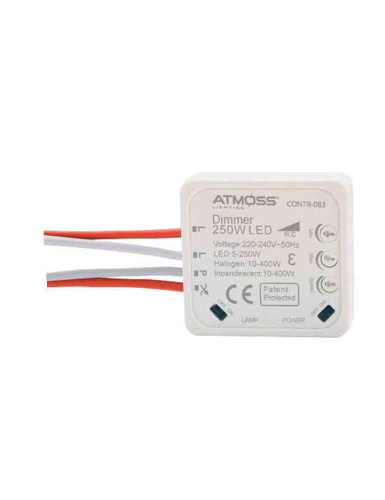 Atmoss Pastilla reguladora LED TRIAC sin neutro para pulsad CONTR-083