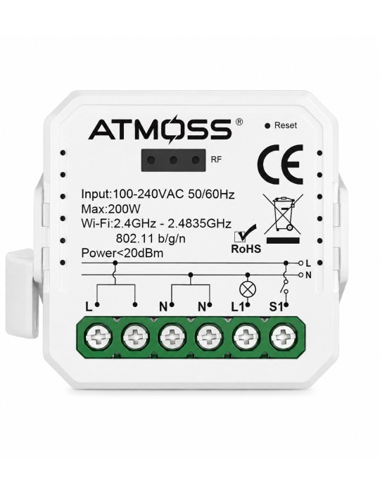 Atmoss Pastilla reguladora TRIAC WiFi y RF para LED hasta 1 CONTR-104