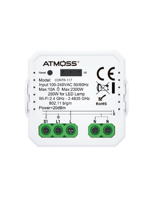 Atmoss Pastilla cerradura WiFi RF UART hole 250 W LED CONTR CONTR-117