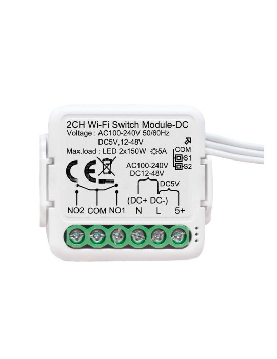 Atmoss Pastilla interruptor WiFi contacto seco 1 canales CO CONTR-122