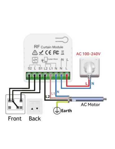 Atmoss Pastilla interruptor de persiana con control remoto CONTR-124 2