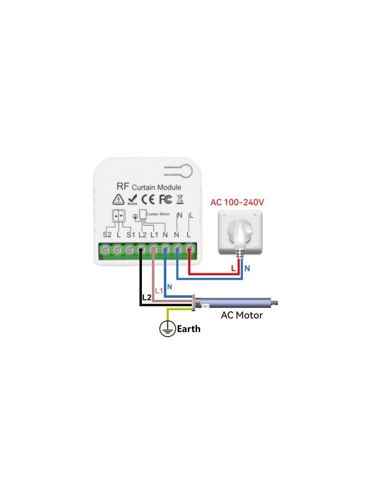 Atmoss Pastilla interruptor de persiana con control remoto CONTR-124