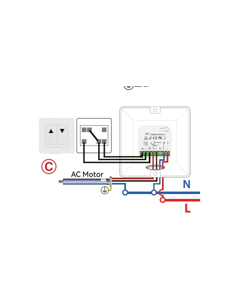 Atmoss Pastilla interruptor de persiana con control remoto CONTR-124