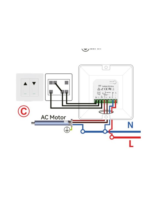 Atmoss Pastilla interruptor de persiana con control remoto CONTR-124