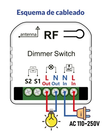 Atmoss Pastilla interruptor dimmer con control remoto CONTR CONTR-125 2