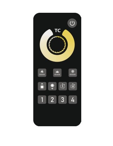 Atmoss Mando RF 2,4 GHz de 4 zonas para iluminación CCT CON CONTR-129