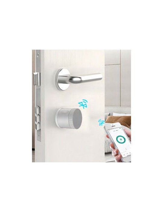 Atmoss Cerradura inteligente bluetooth plata para bombín SGR- SGR-039