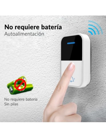 Atmoss Timbre exterior inalámbrico kinetic con pulsador y re TIMB-396 2