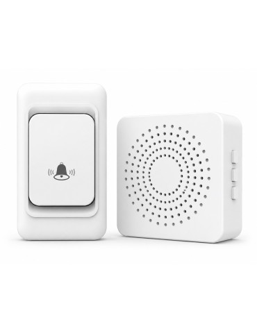 Atmoss Timbre exterior inalámbrico a batería con pulsador y TIMB-397