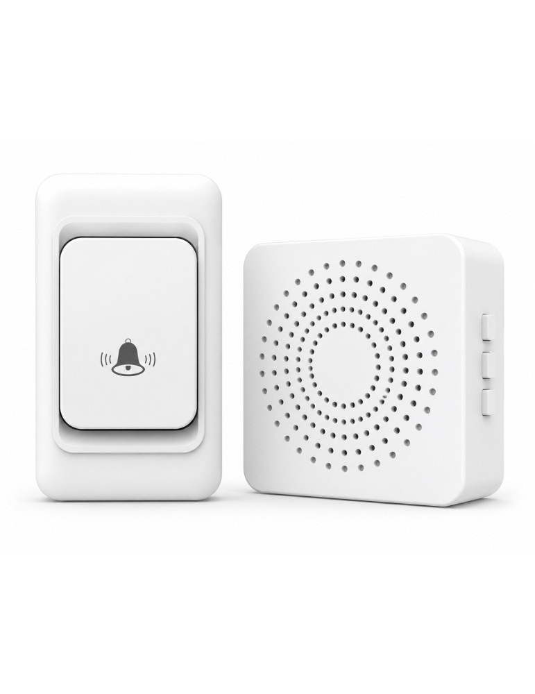 Atmoss Timbre exterior inalámbrico a batería con pulsador y TIMB-397