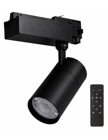 Atmoss Foco LED de carril trifásico 30 W 3CCT WiFi Tuya negr TRCK-057