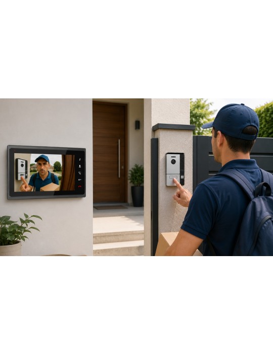 Atmoss Videoportero aluminio con monitor 7" 1080p VPO-006 VPO-006