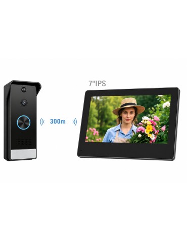 Videoportero inalámbrico 7" WiFi 1080P Atmoss VPO-010