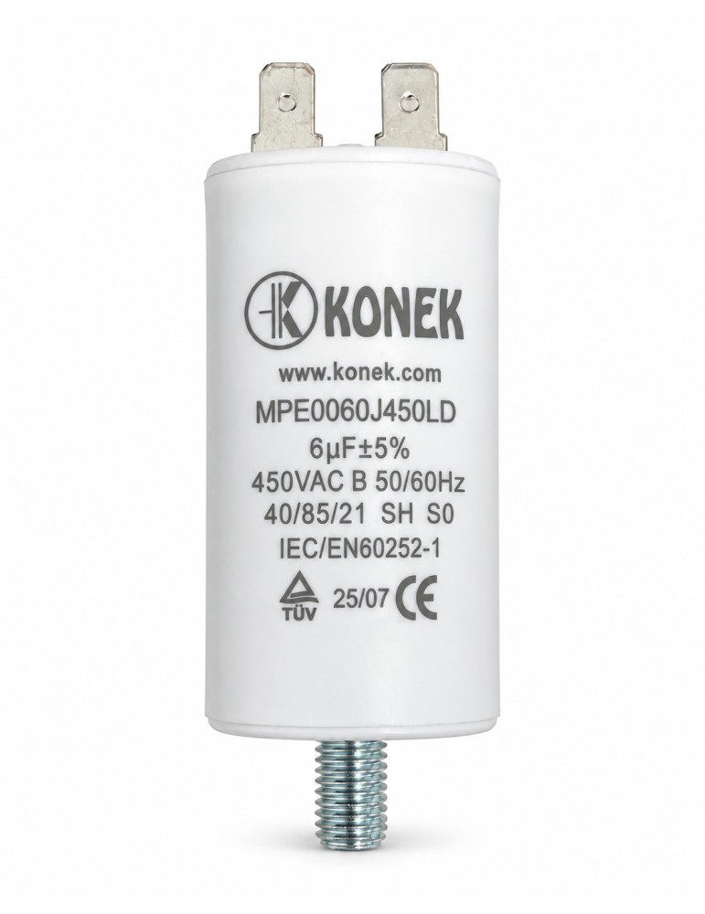 Konek condensador permanente motor 6 µF 450 V AC MPE0060J450LD