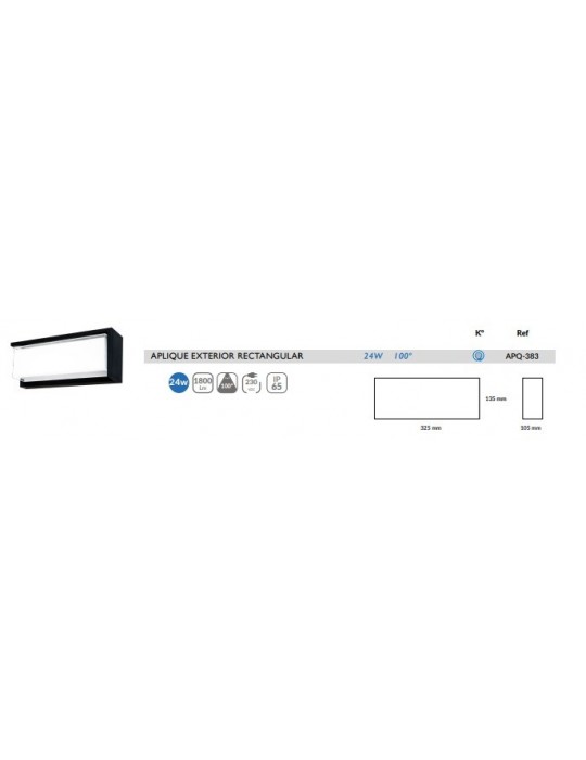 Atmoss Aplique Exterior 24W IP65 CCT 1800Lm APQ-383
