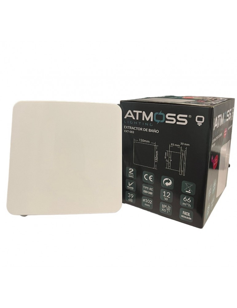 Atmoss Extractor de Baño Extra Plano Silent Vacuum EXT-003