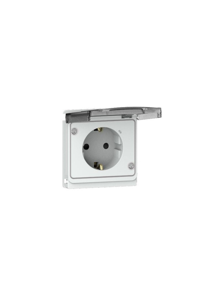 Atmoss Base Enchufe Schuko con tapa blanco IP55 S55.112.10