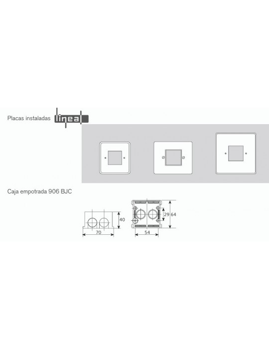 BJC Rehabitat Lineal Marco 2 Elementos blanco 16652-B