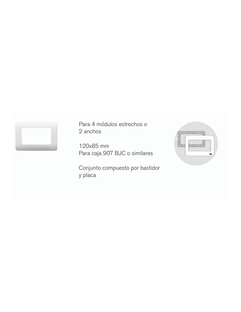 BJC Rehabitat Lineal Marco 4 Elementos blanco 16654-B