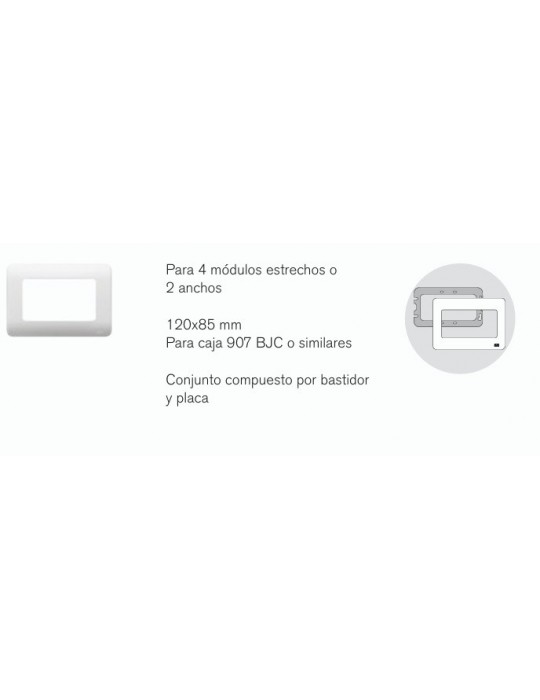 BJC Rehabitat Lineal Marco 4 Elementos blanco 16654-B