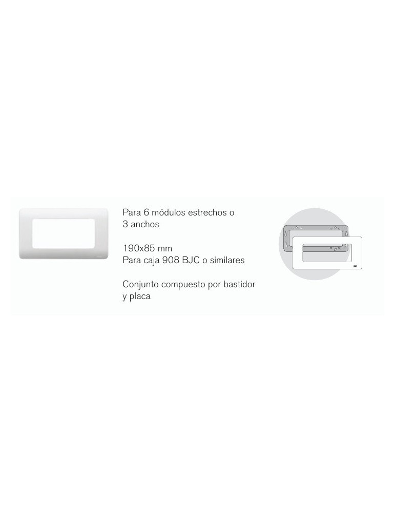 BJC Rehabitat Lineal Marco 6 Elementos blanco 16656-B