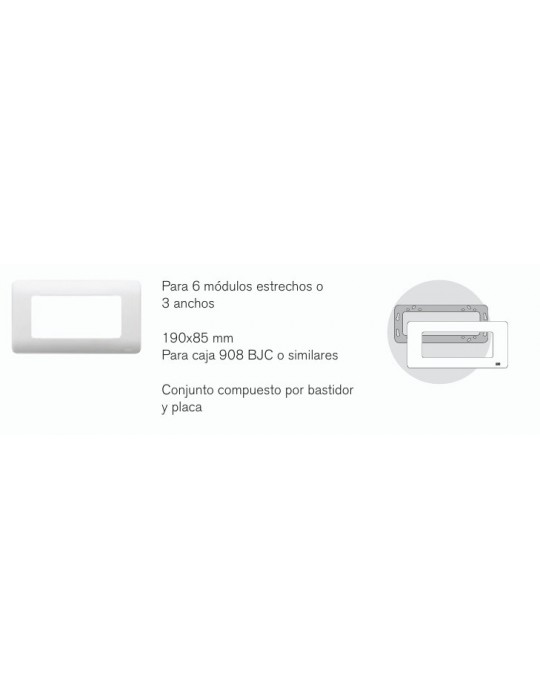 BJC Rehabitat Lineal Marco 6 Elementos blanco 16656-B