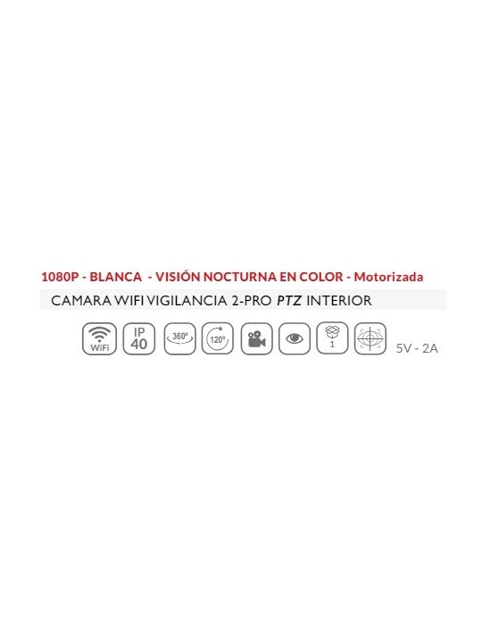 Atmoss Cámara de vigilancia WIFI 2-PRO inerior CAM-004
