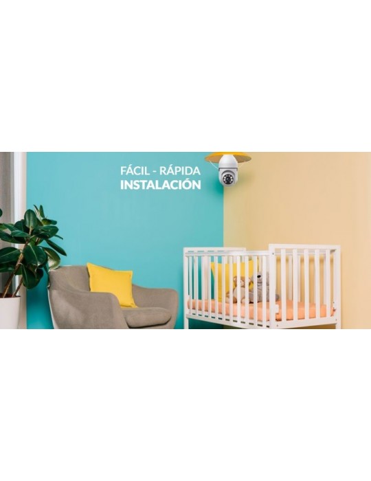 Atmoss Cámra WIFI Vigilancia Mini rosca E27 PTZ Indoor CAM-008