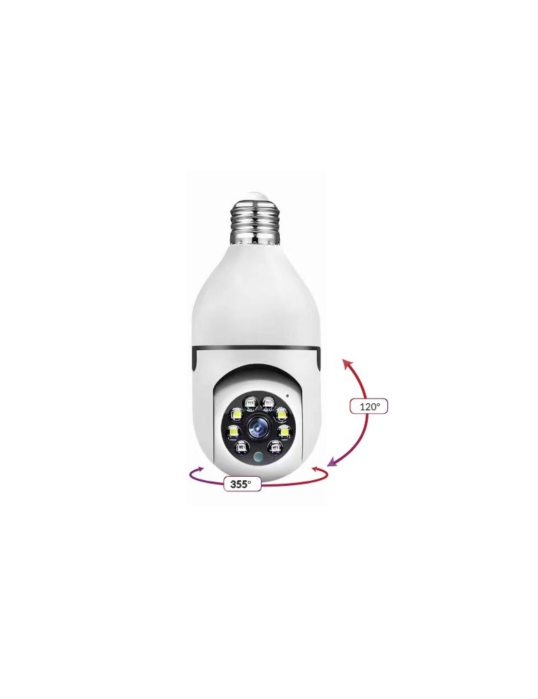Atmoss Cámra WIFI Vigilancia Mini rosca E27 PTZ Indoor CAM-008