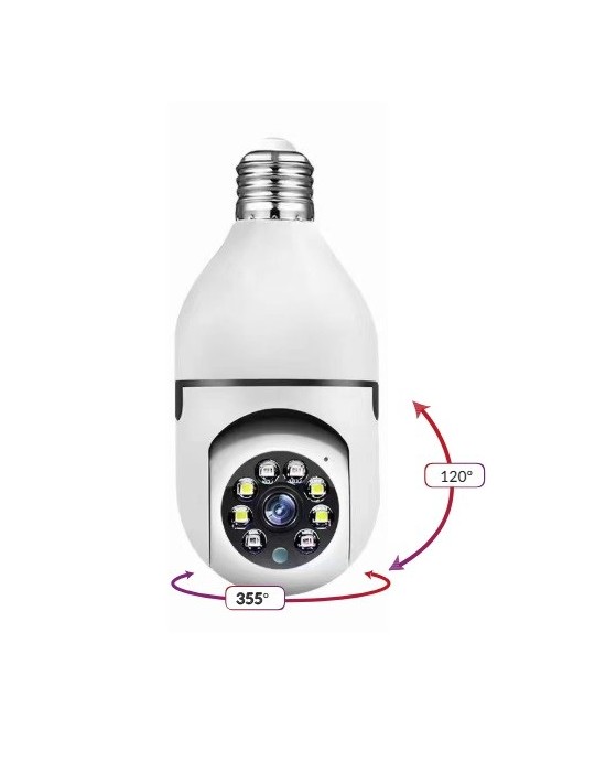 Atmoss Cámra WIFI Vigilancia Mini rosca E27 PTZ Indoor CAM-008