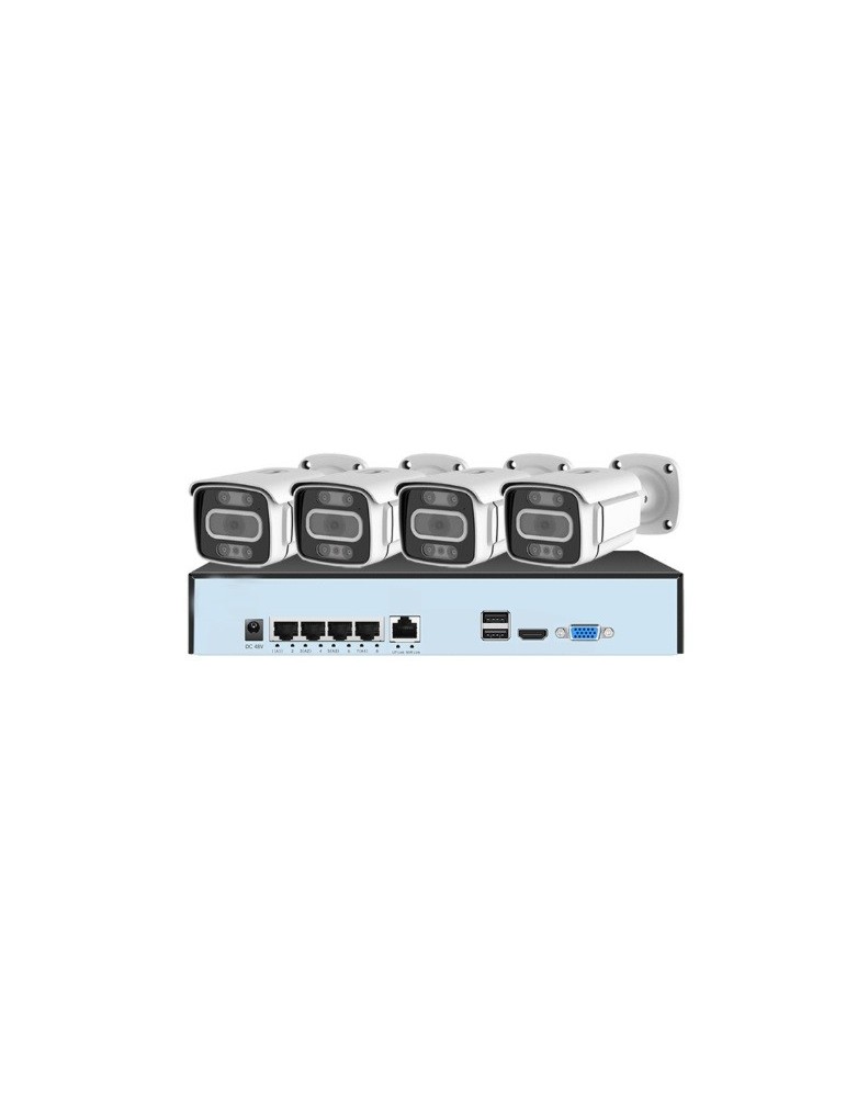 Atmoss KIT cámaras de seguridad WIFI TUYA 4CH 2K 1TB  HDD SGR-029