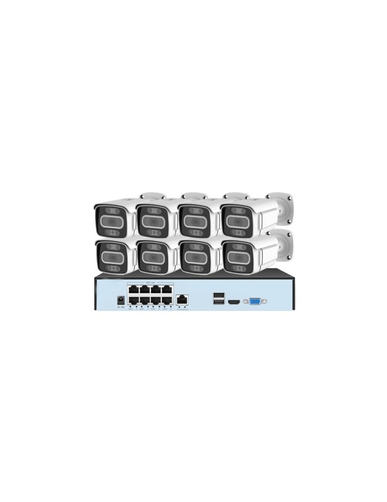 Atmoss KIT cámaras de seguridad WIFI TUYA 8CH 2K 1TB  HDD SGR-030