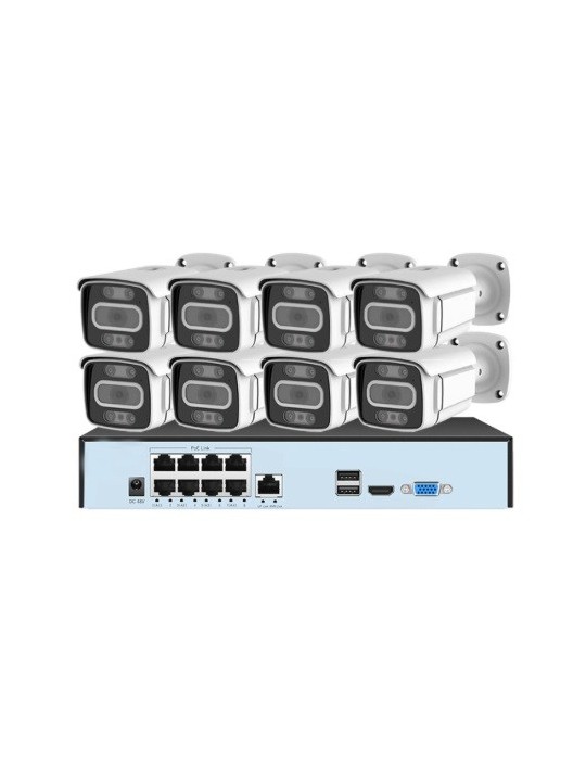 Atmoss KIT cámaras de seguridad WIFI TUYA 8CH 2K 1TB  HDD SGR-030