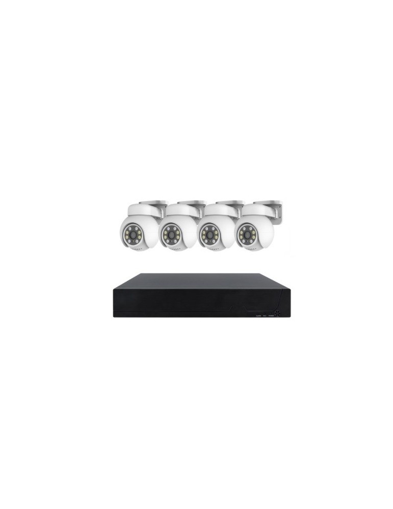 Atmoss KIT cámaras de seguridad WIFI TUYA 4CH 2K 1TB  HDD SGR-032