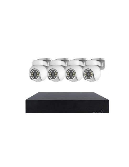 Atmoss KIT cámaras de seguridad WIFI TUYA 4CH 2K 1TB  HDD SGR-032