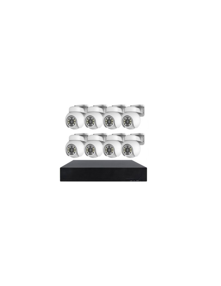 Atmoss KIT cámaras de seguridad WIFI TUYA 8CH 2K 1TB  HDD SGR-033