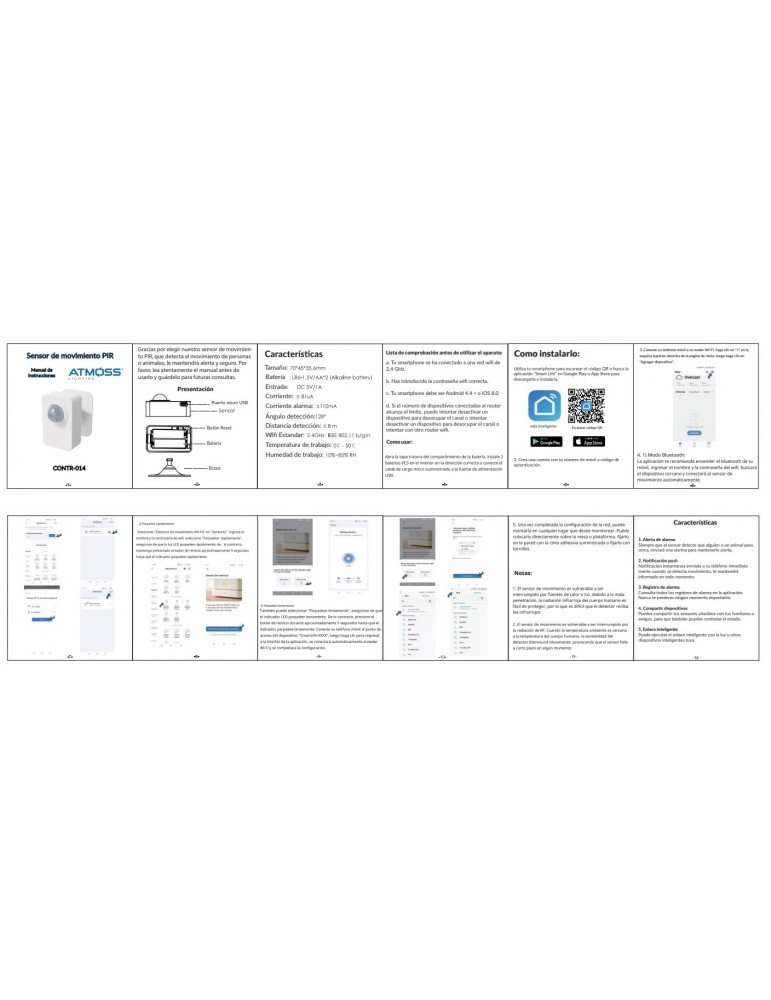 Atmoss Sensor PIR WIFI TUYA SGR-014