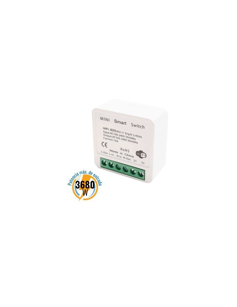 Atmoss Pastilla Interruptor Mini Multifunción WIFI TUYA CONTR-082