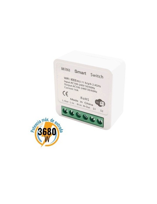 Atmoss Pastilla Interruptor Mini Multifunción WIFI TUYA CONTR-082