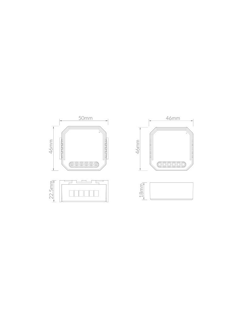 Atmoss Pastilla Interruptor doble WIFI TUYA CONTR-042