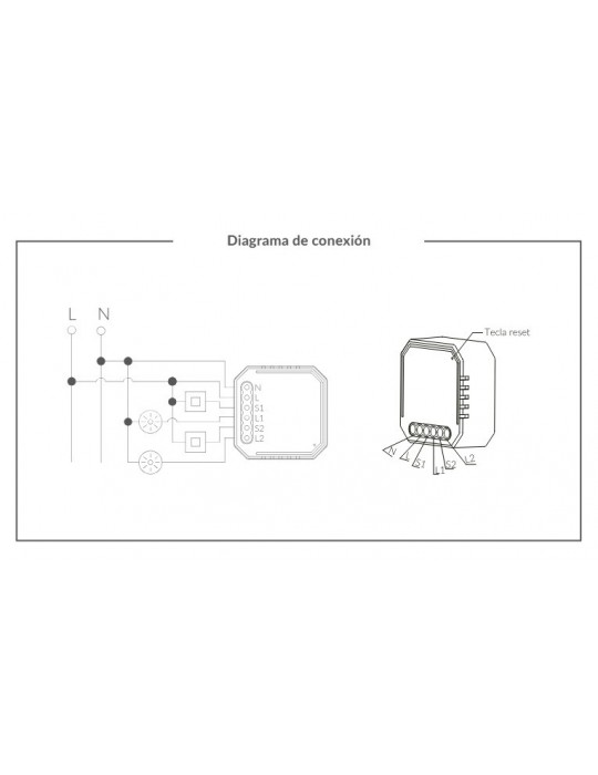 Atmoss Pastilla Interruptor doble WIFI TUYA CONTR-042