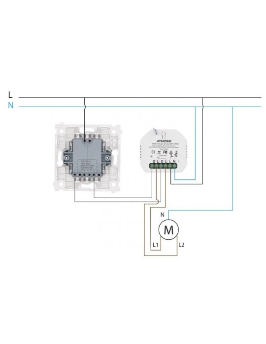 Atmoss Pastilla Interruptor de persiana WIFI + RF433 CONTR-068
