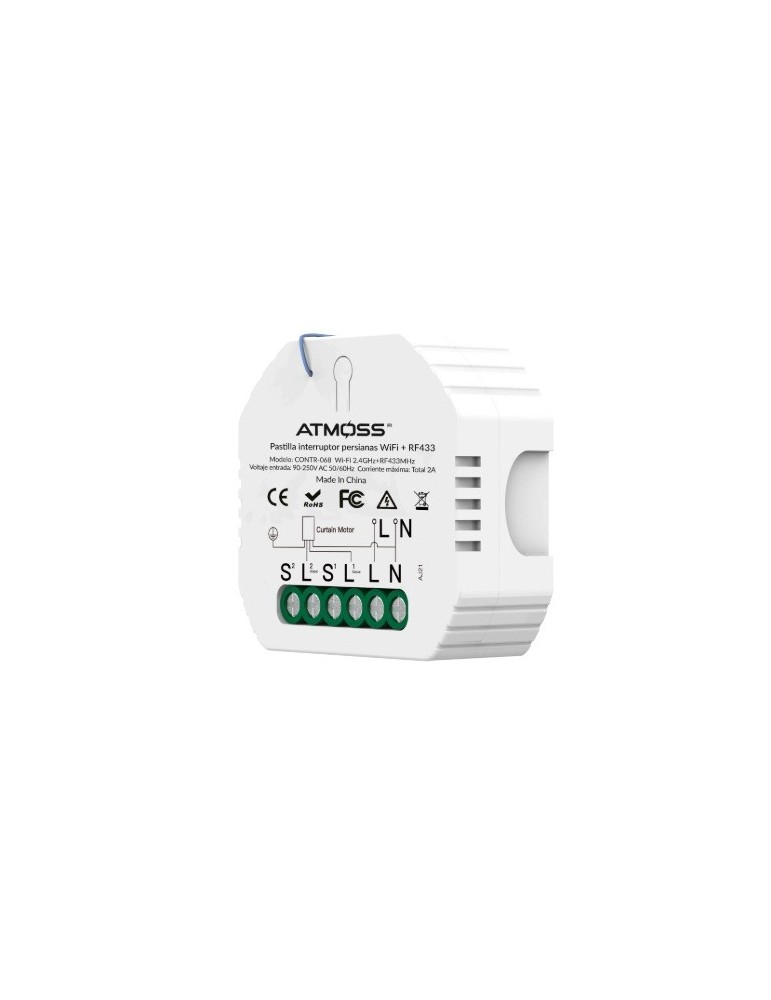 Atmoss Pastilla Interruptor de persiana WIFI + RF433 CONTR-068